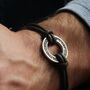 Men's Personalised Silver Washer Bracelet, thumbnail 1 of 4