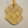 Holiday Decor Wooden Ornament Set Christmas Tree Decor Gold Decor, thumbnail 2 of 9