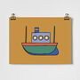 Boat Children's Art Print, thumbnail 3 of 3