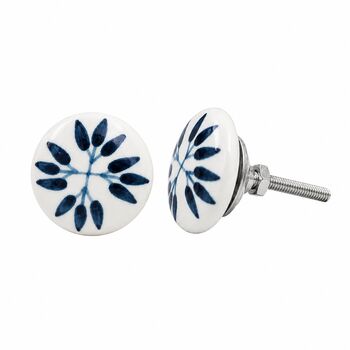 Midnight Fern Round Ceramic Knob, 2 of 10