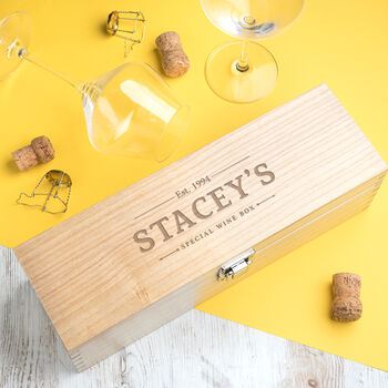 Personalised Wooden Wine Box, 3 of 7