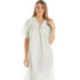 British Made Cotton Mint Embroidery Anglaise V Neck Nightdress Gift, thumbnail 1 of 4