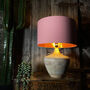Dirty Pink Lampshade With Copper Or Gold Foil Lining, thumbnail 7 of 11
