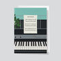 Electric Piano Birthday Card | Sheet Music Card, thumbnail 3 of 6
