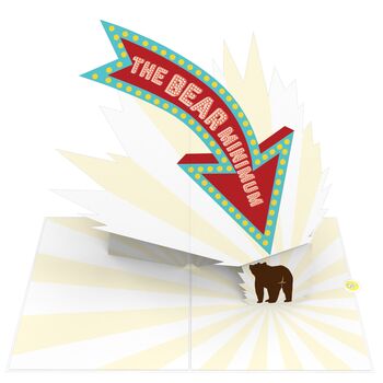 Give The Bear Minimum Funny 3D Pop Up Fathers Day Card, 5 of 6