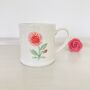 Hand Painted Dahlia Floral Mug, thumbnail 1 of 5