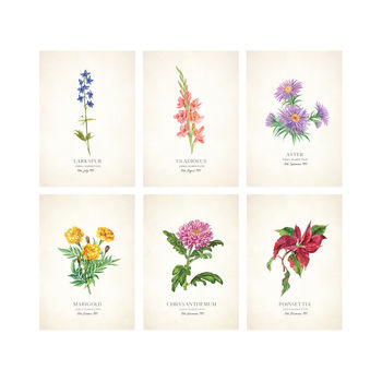 Personalised Wild Flower Birth Date Print, 4 of 5