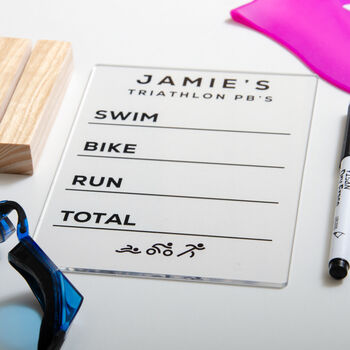 Personalised Triathlon Personal Best Sign, 9 of 9