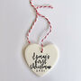Personalised Ceramic Christmas Heart Decoration 7cm, thumbnail 4 of 4