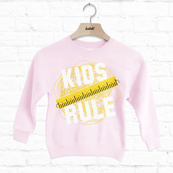 Kids Rule Children's Slogan Sweatshirt, 3 of 4