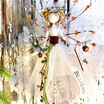 Personalised Autumn Woodland Treetopper Fairy, 6 of 9