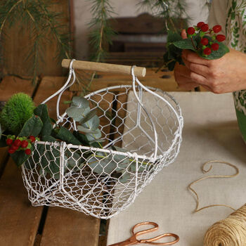 Personalised Wire Garden Flower Basket, 3 of 11