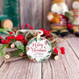 Personalised Merry Christmas Teacher Festive Wreath Ornament, thumbnail 3 of 7
