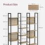 Bookcase Metal Frame Bookshelf Industrial Shelf Unit, thumbnail 12 of 12