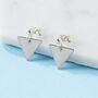 Silver Plated Triangle Earrings, thumbnail 7 of 8
