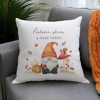 Personalised Autumn Gonk Cushion For Home, 3 of 4