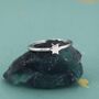Sterling Silver Dainty Star Open Ring, thumbnail 1 of 11