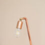 Industrial Copper Table Lamp – Handmade Pipe Desk Light, thumbnail 3 of 7