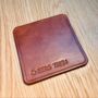 Personalised Stamped Leather Coaster, Spanish Brown, thumbnail 12 of 12