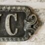 Vintage Black And Silver Bathroom Sign Wc Home / Office, thumbnail 3 of 4