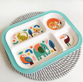 Children's Wild Wonders Design Melamine Food Tray, 3 of 6