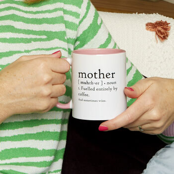 Mother Definition Fuelled Entirely By Coffee Mug, 2 of 7