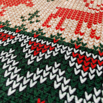 Christmas Deer Cushion Cover With Red, Green And White, 6 of 8