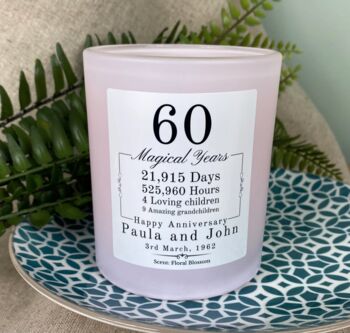 Personalised 60th Magical Years Anniversary Candle, 2 of 11