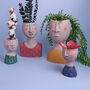 G Decor Resin Human Faces Flower Pot Planter Or Vase, thumbnail 2 of 7