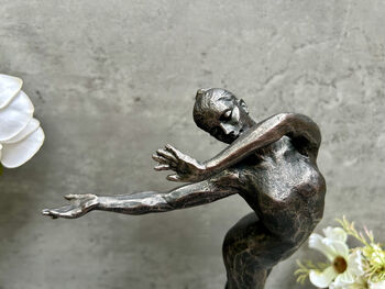 Black Sculpted Dancer Figurine – 29cm Dancing Ornament, 7 of 12