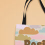 Personalised Retro Clouds Canvas Tote Shopper Bag, thumbnail 2 of 3