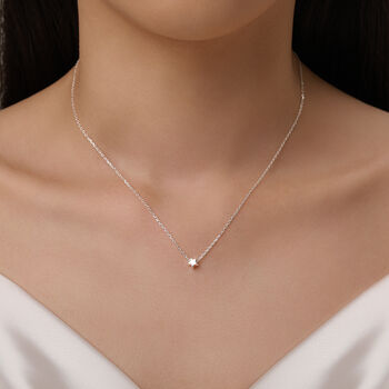 Extra Tiny Star Necklace In Sterling Silver, 7 of 11