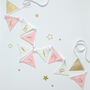 Pink And Gold Merry Christmas Bunting, thumbnail 3 of 8