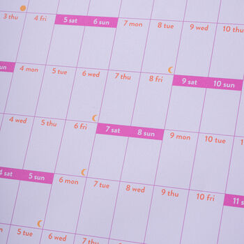 2024 A1 Year Wall Planner | Pinks And Oranges, 3 of 10