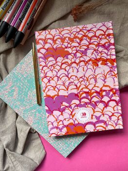 A5 Hardcover Lined Journal Notebook With Ripple Pattern, 4 of 4