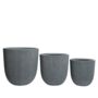 Grey Faux Cement Ribbed Planter, thumbnail 2 of 2