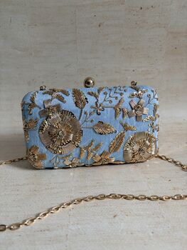 Sky Blue Rectangular Clutch Bag, 2 of 8