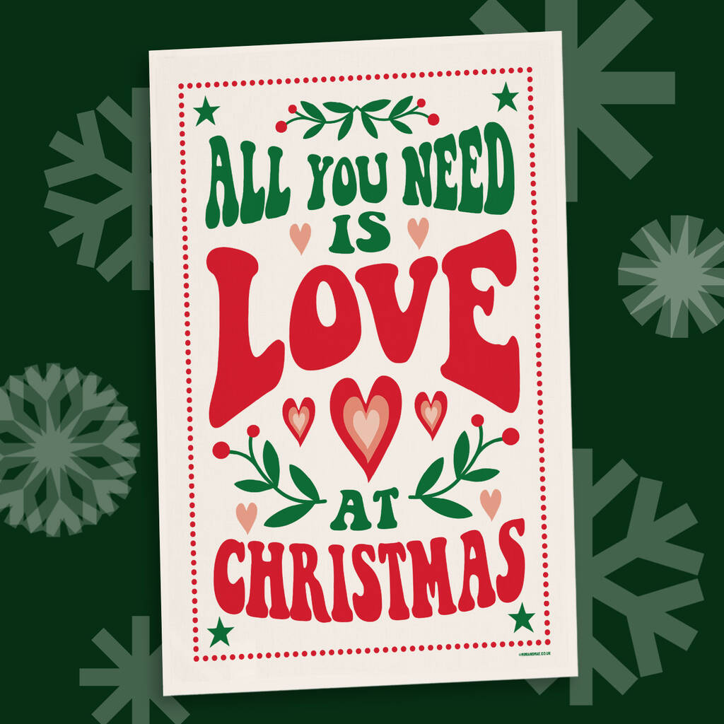 Christmas Tea Towel Gift And Tag, 1 of 4