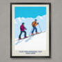 Personalised Ski Touring Art Print, thumbnail 1 of 6