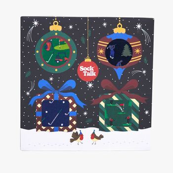 Golf Bamboo Socks Christmas Gift Set Men's Four Pack, 2 of 3