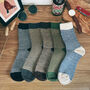 Mens Wool Socks Chevron Check Groomsmen Socks, thumbnail 3 of 9