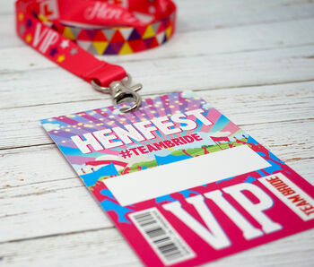 Henfest Festival Hen Party Vip Lanyards, 3 of 8