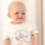 Personalised Embroidered 'My First Holiday' Beach T Shirt And Short Set, thumbnail 3 of 6