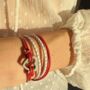 Woman's Personalised Candy Red Wrap Urn Bracelet For Ashes, thumbnail 3 of 11