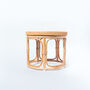 Small Rattan Table With Mother Of Pearl Inlay, thumbnail 2 of 3