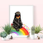 Sun Bear Over The Rainbow Art Print, thumbnail 4 of 4