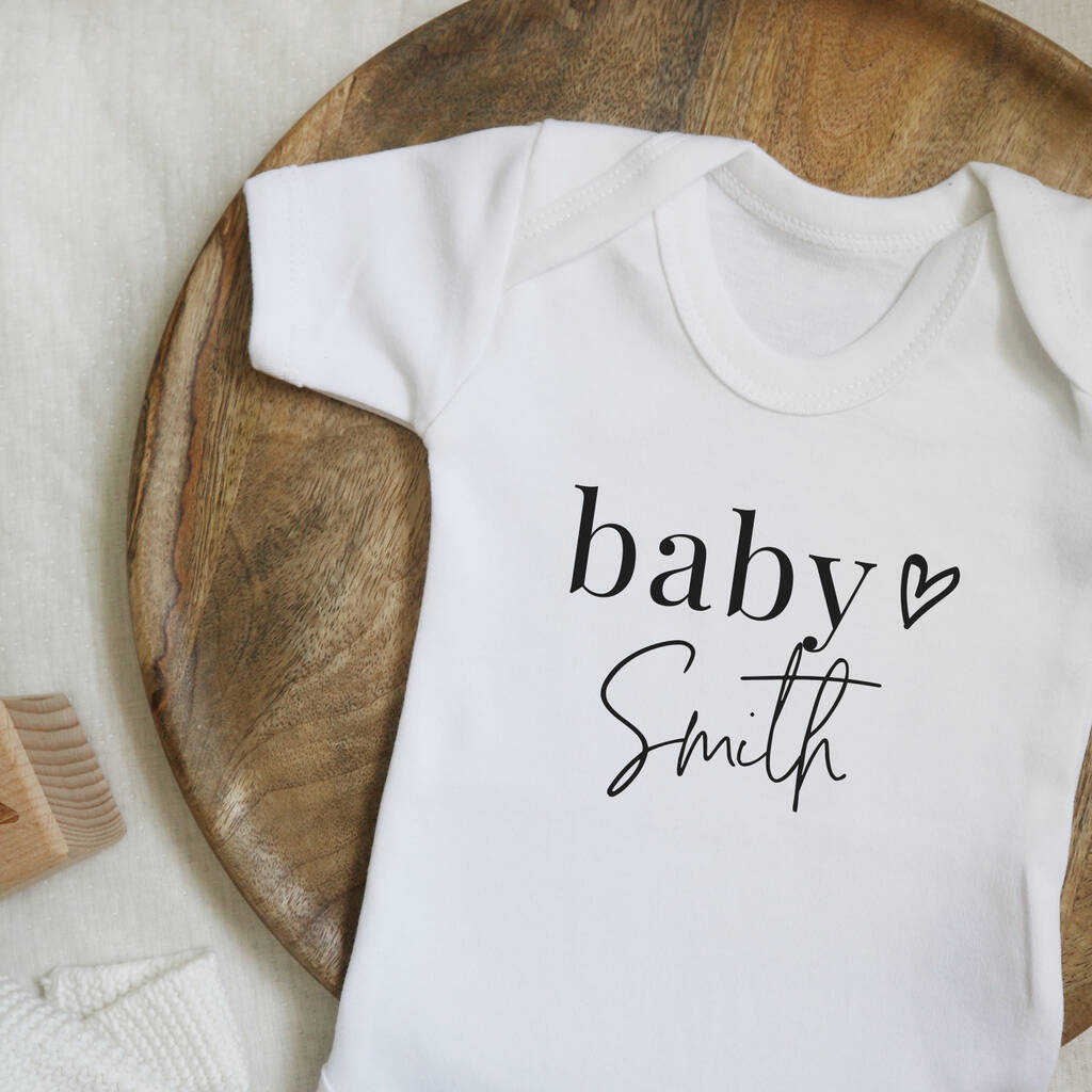 Personalised Baby Name Short Sleeve Bodysuit, 1 of 11