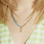 Personalised Initial Gold And Bright Paperclip Chain, thumbnail 2 of 9