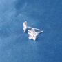 Silver Flower Studs, Minimalistic Stud Earrings, Small Studs, thumbnail 3 of 7