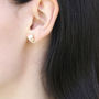 Pearl Lunar Stud Earrings, thumbnail 5 of 9